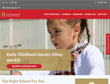 Tablet Screenshot of hendersonschool.com